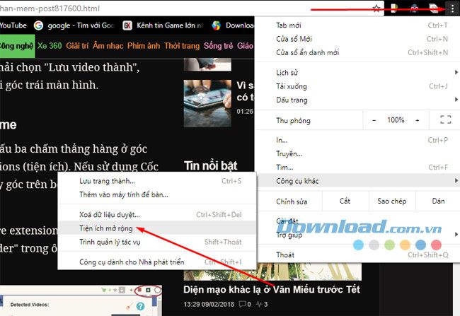 Hướng dẫn tải video từ Facebook