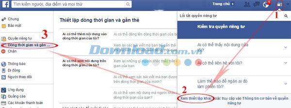 quản lý gắn thẻ trên Facebook