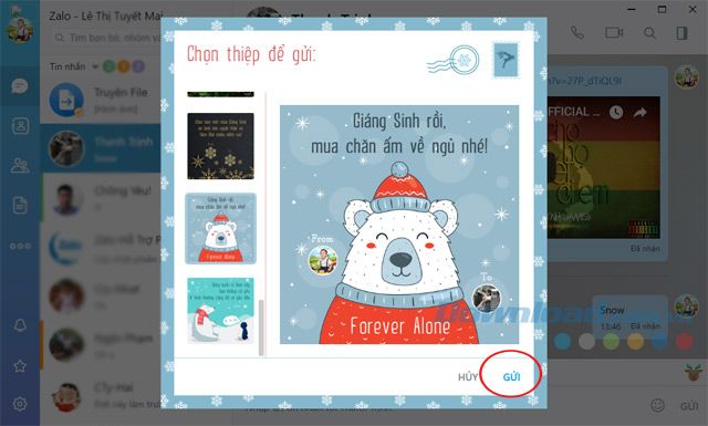 Gửi thiệp Noel