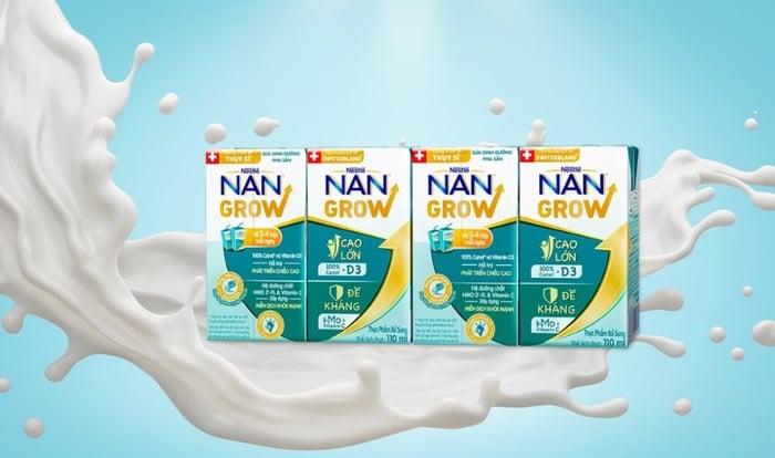 Lốc 4 hộp sữa pha sẵn Nestlé Nan Grow 110 ml (dành cho trẻ từ 1 tuổi)