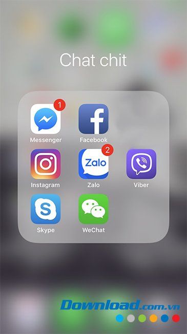 Ứng dụng Zalo trên thiết bị iOS