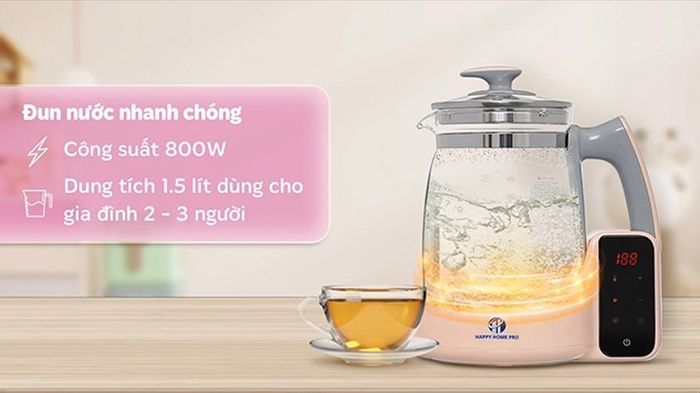 Sử dụng bình đun nước pha sữa Gluck Baby HAP2 để đun nước ấm pha cốm lợi sữa