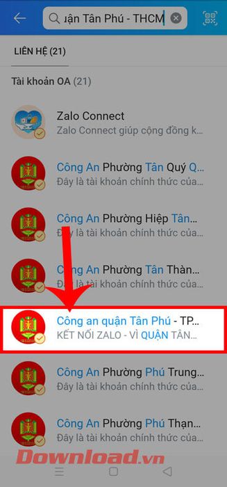 Nhập từ khóa 'Công An quận Tân Phú - TPHCM'