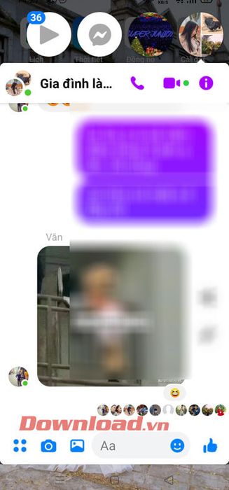 Bong bóng chat đã được kích hoạt