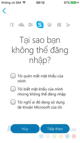 Không thể đăng nhập vào tài khoản