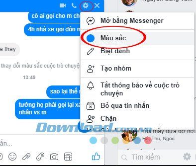 Chọn tính năng muốn sử dụng