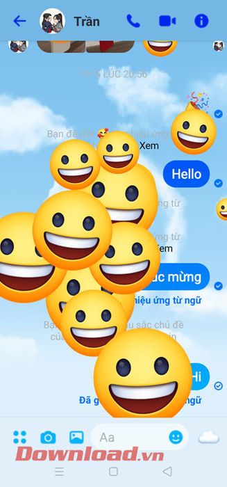 Hiệu ứng từ ngữ trên Messenger -2