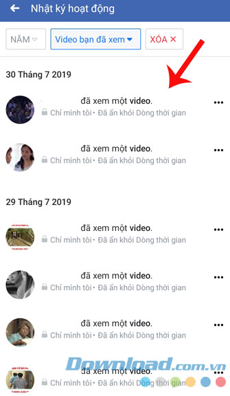 Bấm vào video để xem lại