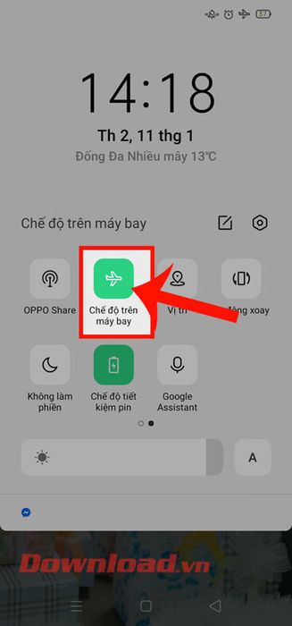 Kích hoạt chế độ máy bay