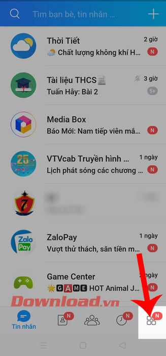 Nhấn vào mục Thêm