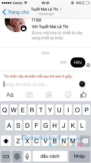 Gửi tin nhắn ẩn danh