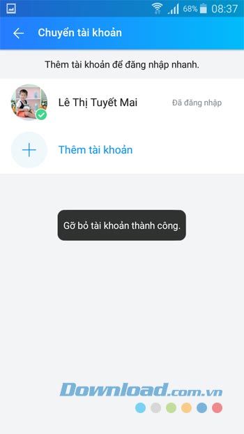 Gỡ bỏ thành công