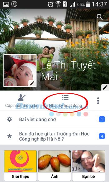 Xem nhật ký hoạt động Facebook của bạn