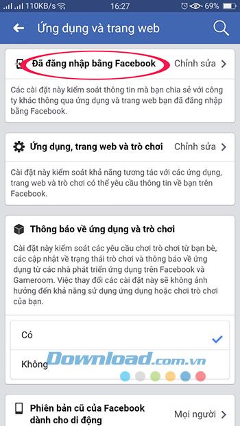 Đăng nhập qua Facebook