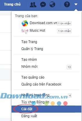 Thiết lập Facebook