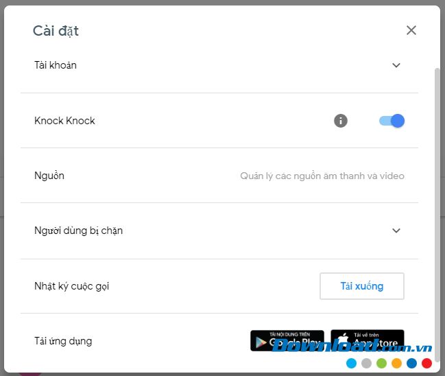 Cài đặt tùy chỉnh trên Google Duo