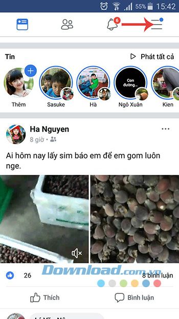 Giao diện Facebook