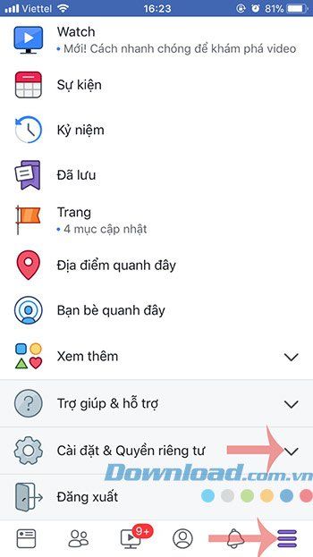Thiết lập Cài đặt & Quyền riêng tư