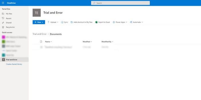 Giao diện OneDrive