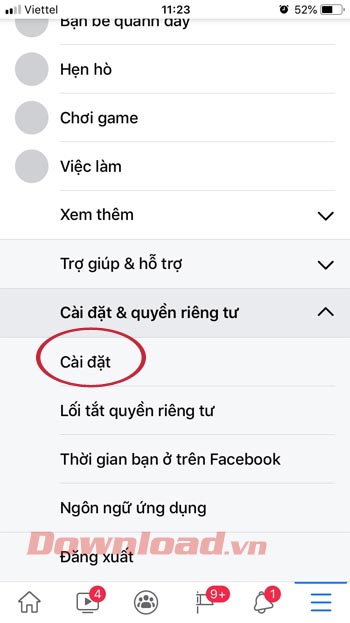 Cài đặt