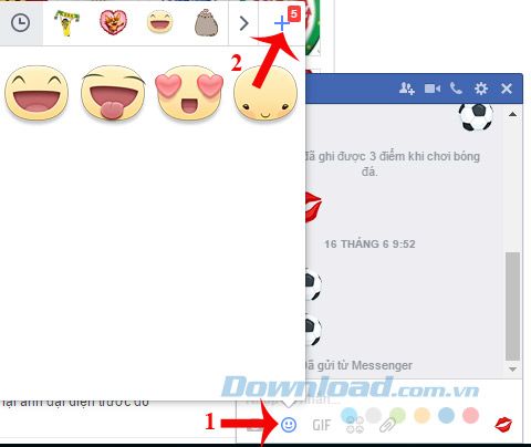 Thêm Sticker về bóng đá