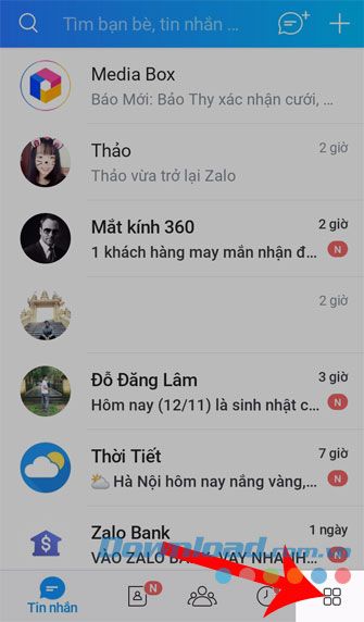 Chọn mục Thêm