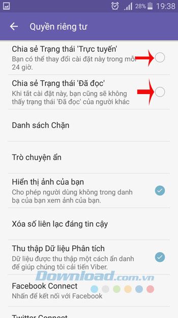 Giấu trạng thái online