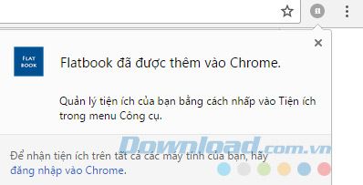 Flatbook đã được thêm vào Chrome