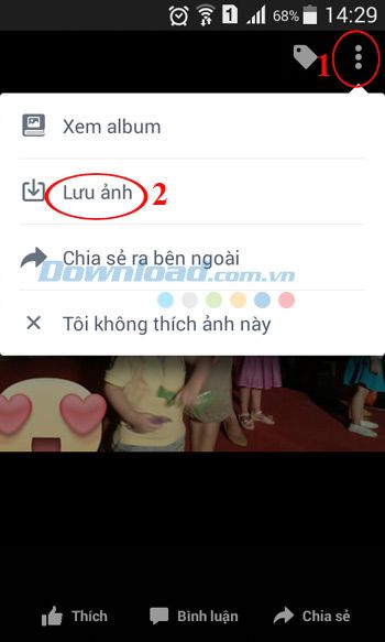 Lưu ảnh từ Facebook vào điện thoại