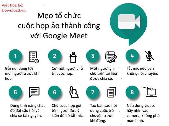 Mẹo tổ chức cuộc họp thành công trên Google Meet