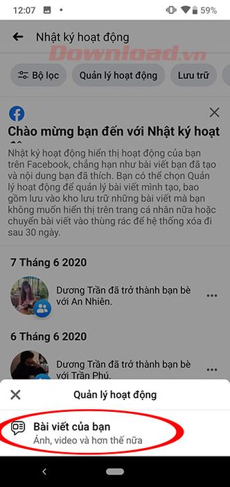 Xem Bài viết của bạn