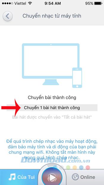 Sao chép nhạc thành công