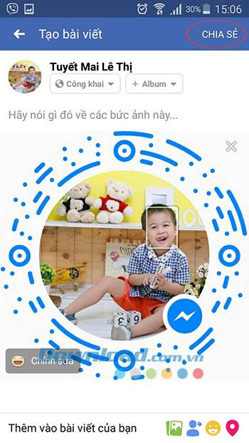 Chia sẻ qua Facebook