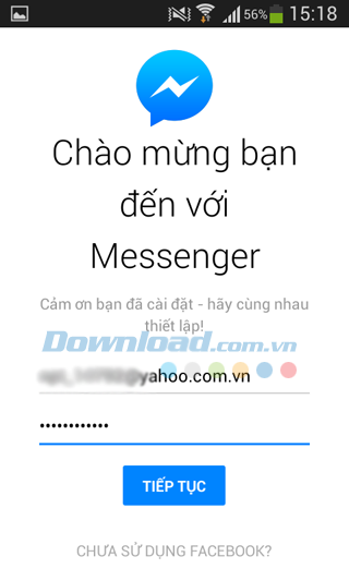 Trò chuyện trực tuyến với Messenger