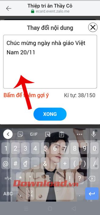 Viết lời chúc lại