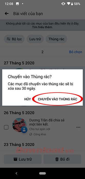 Phương pháp xóa hàng loạt bài viết trên Facebook 8