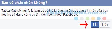 Xác nhận ngăn chặn công cụ tìm kiếm tìm thấy bạn