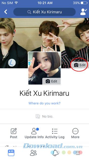 Sửa đổi ảnh bìa trên Facebook