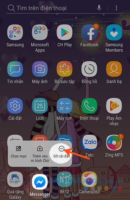 Gỡ bỏ ứng dụng Messenger