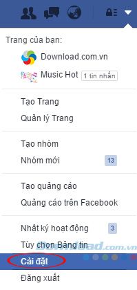 Thiết lập Facebook