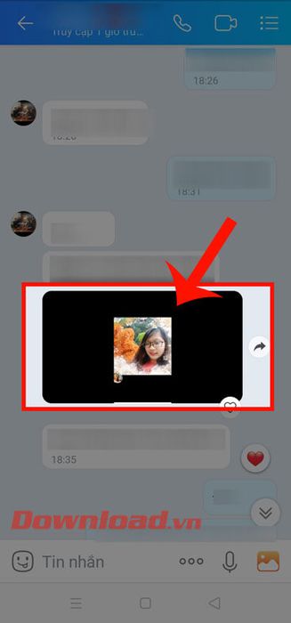 Mở video cần tải