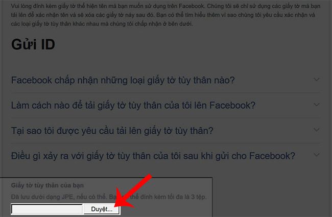 Gửi ID để mở khóa Checkpoint Facebook