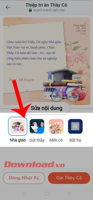 Chọn mẫu thiệp