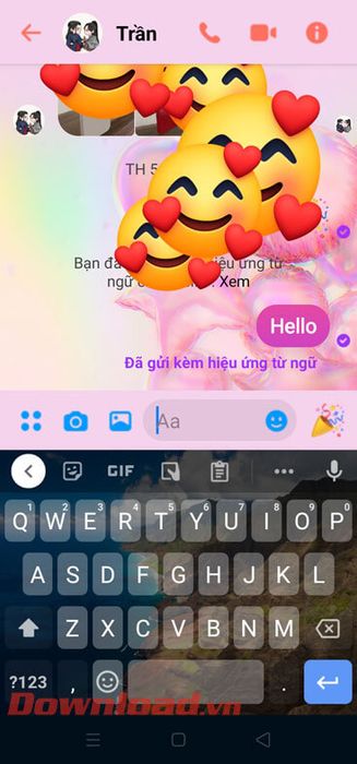 Hiệu ứng từ ngữ trên Messenger -1