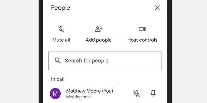 Chọn người bạn muốn tắt âm thanh và video trên phần mềm Google Meet