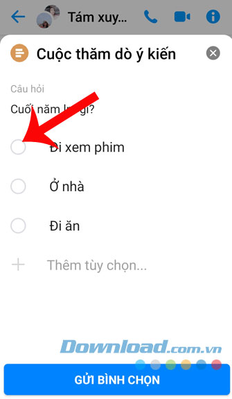 Chọn ý kiến cá nhân