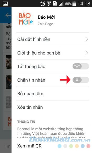 Chặn tin nhắn