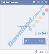 bình luận âm thanh và gửi tin nhắn thoại trên Facebook