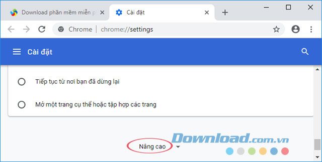Cài đặt nâng cao
