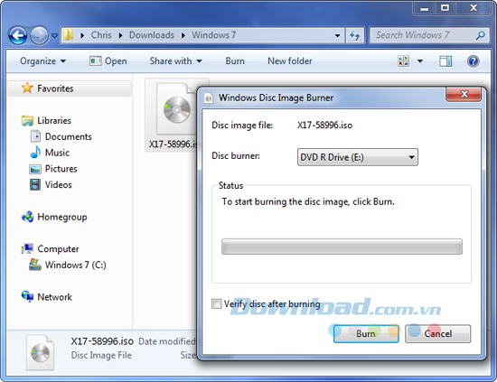 Sử dụng Windows 7 USB/DVD Mytour Tool